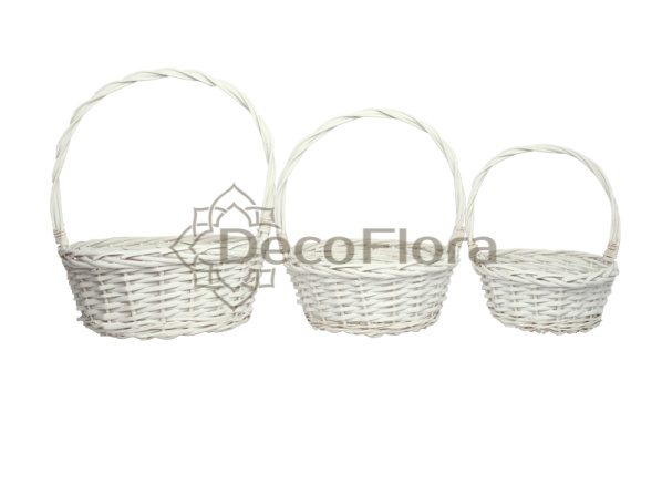 Корзина ивова из набора 20*10/26 белая