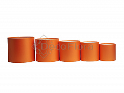Набор из 5штук коробок цилиндр оранжевый 21*21,18*18,16*16,14*14,12*12см